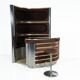 Modern suede bar from the mid-20th century by Willy Rizzo, Italy, 1970.