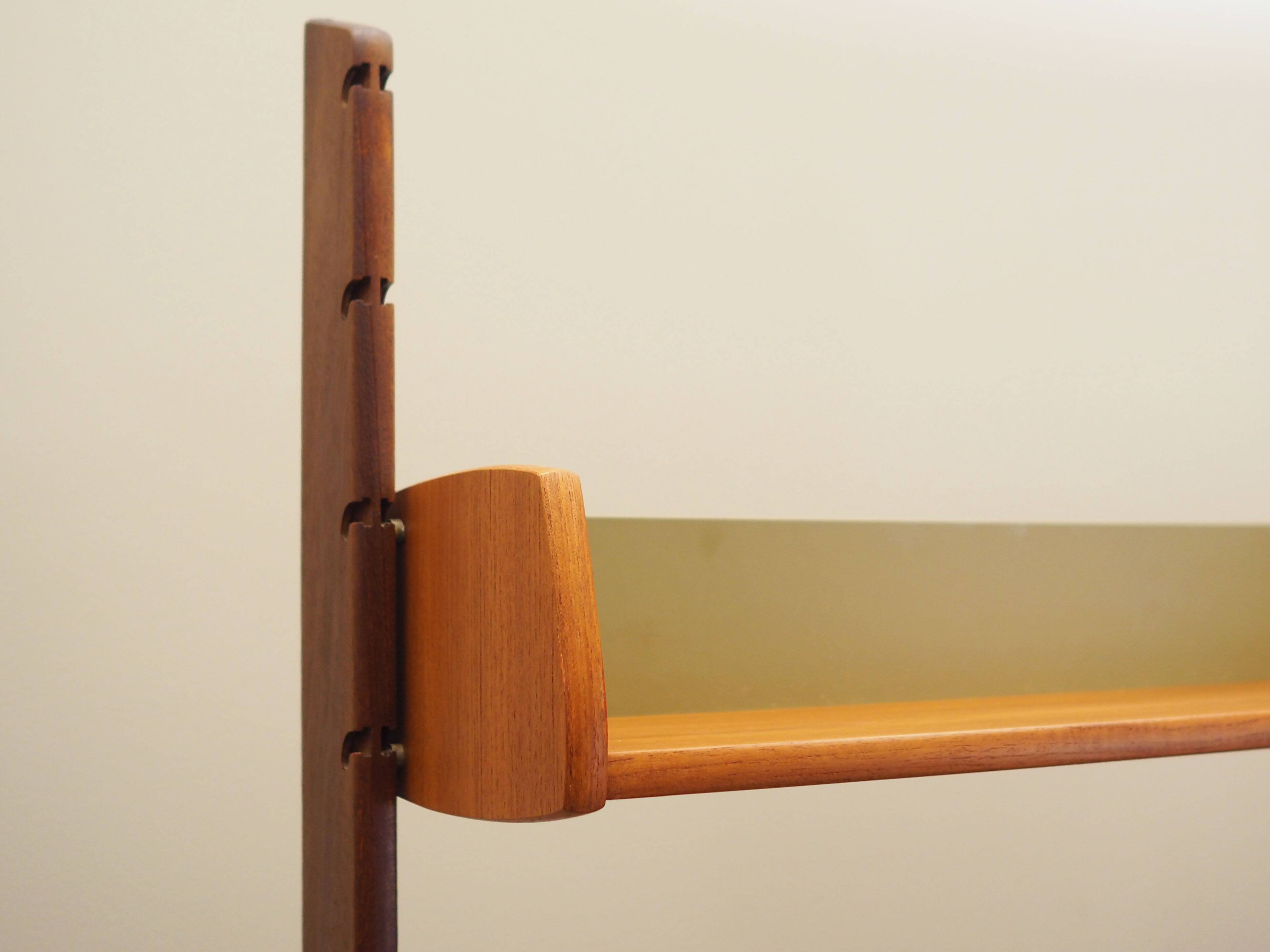 Teak system bookcase, Norwegian design, 1960s, production: Blindheim Mobelf