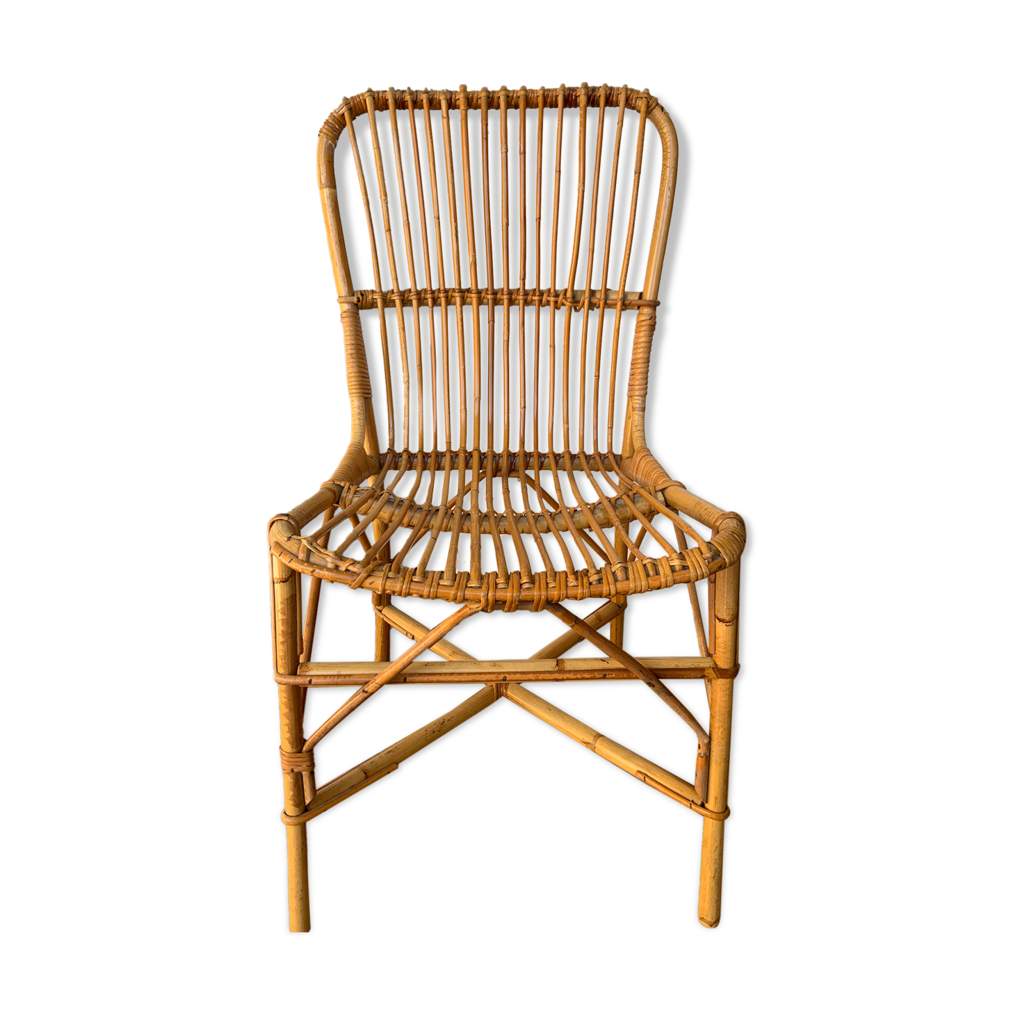 Rattan chair Selency x Monoprix Croisé Laroche