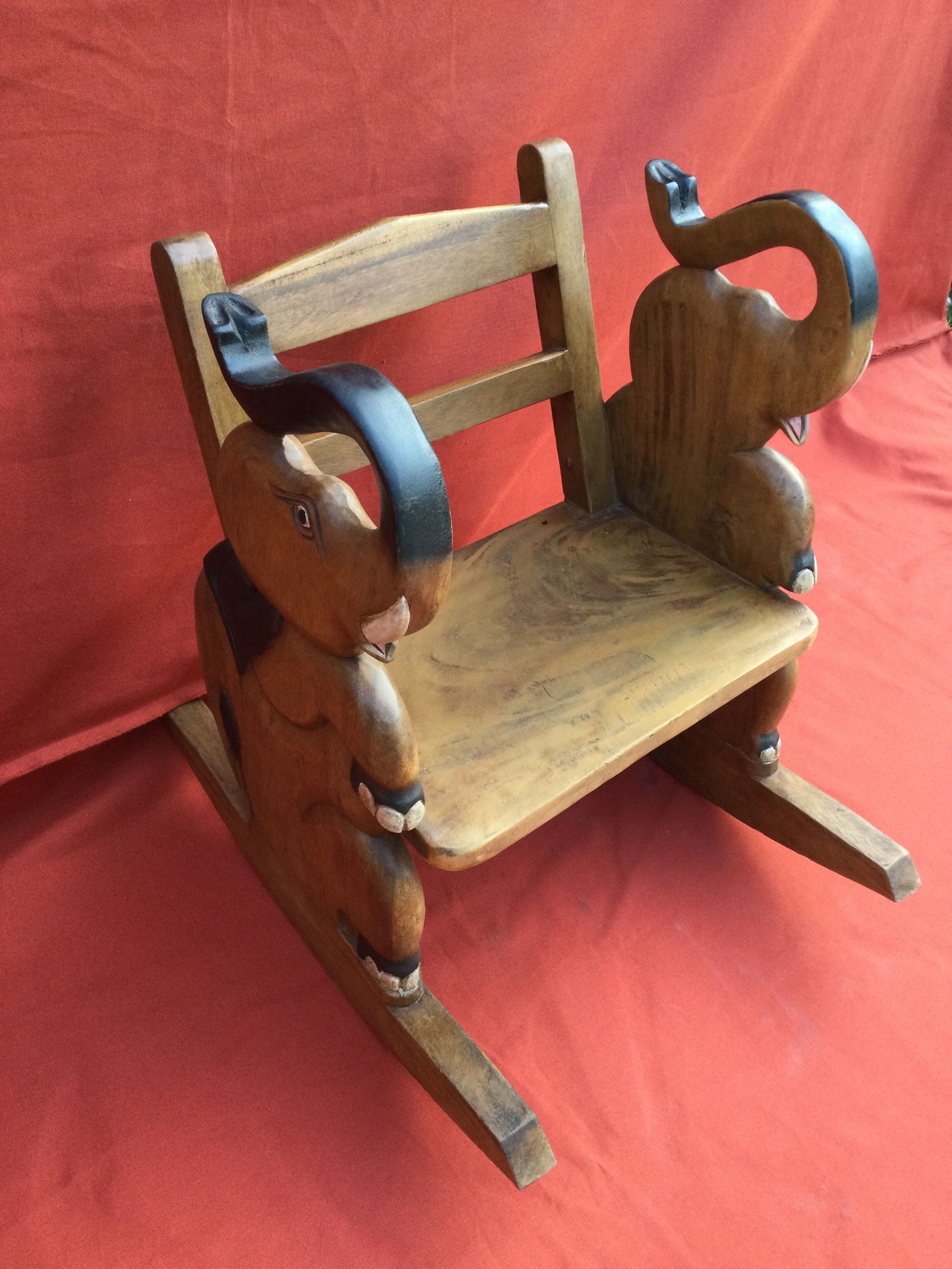 Elephant child rocking chair