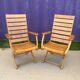Pair of folding wooden armchairs brand Sodibois