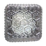 Structured /vintage square glass ceiling lamp 60s-70s