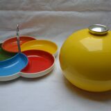 Vintage 70s yellow ice bucket