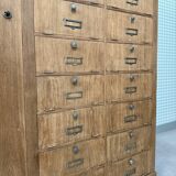 Meuble de métier à clapets en chêne, rénové