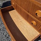 Scandinavian curved teak commode, Kai Kristiansen, 1960