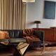 3-seater leather sofa Pen Club by Kwok Hoï Chan Steiner