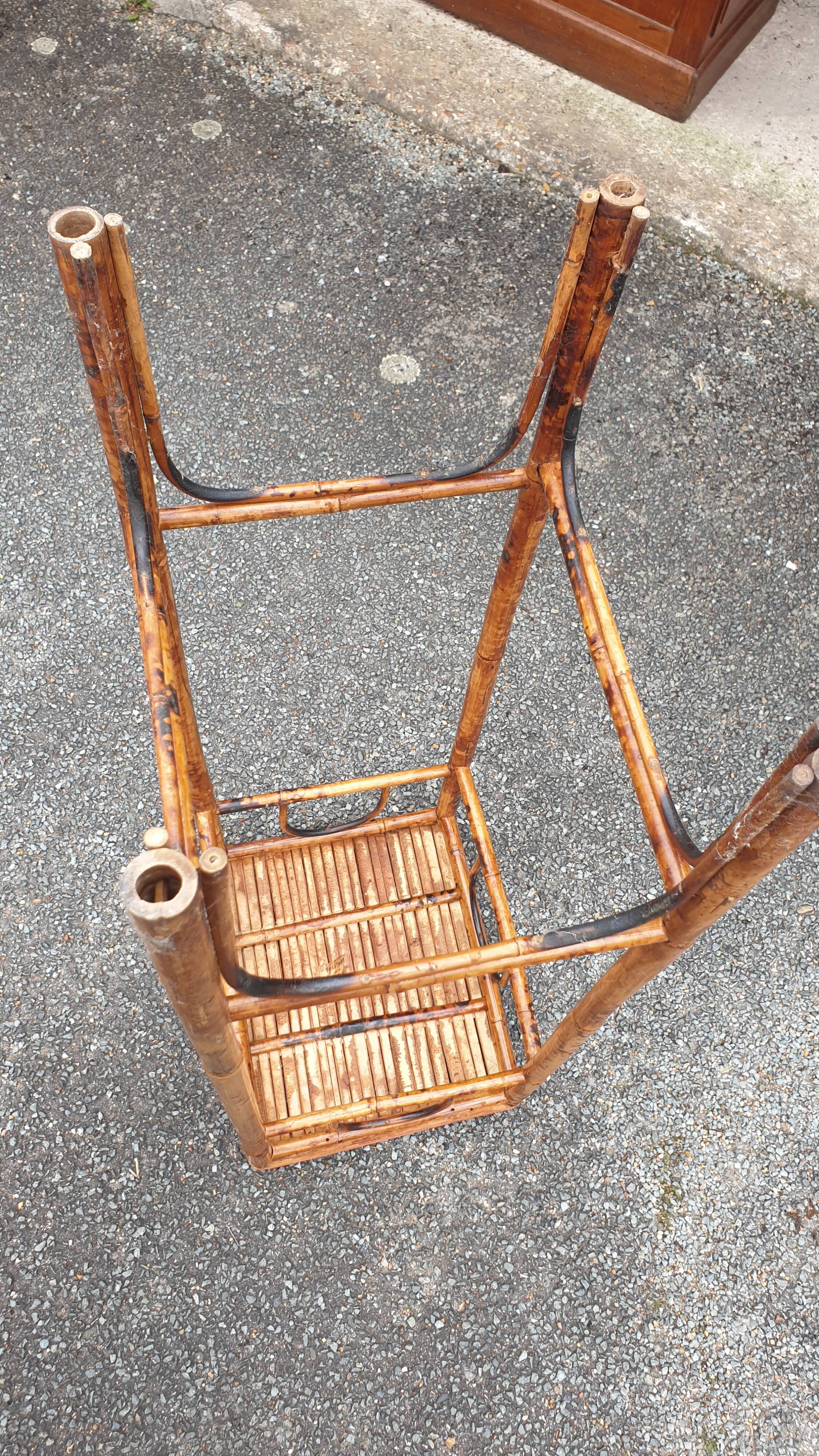 Colonial-style stained bamboo harness