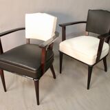 Pair of bridge armchairs