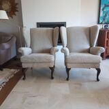 Pair of wing chairs
