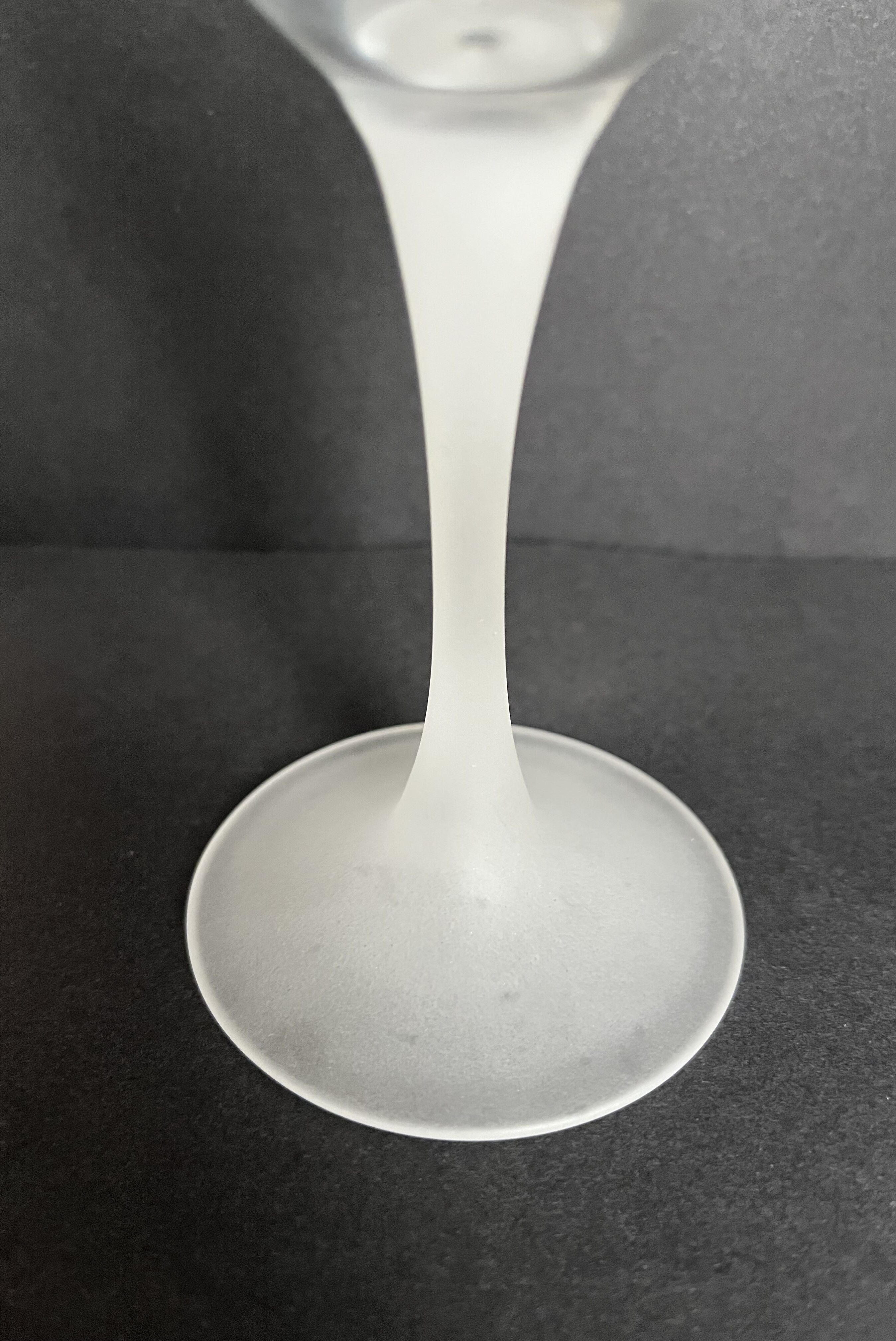 6 engraved crystal wine glasses