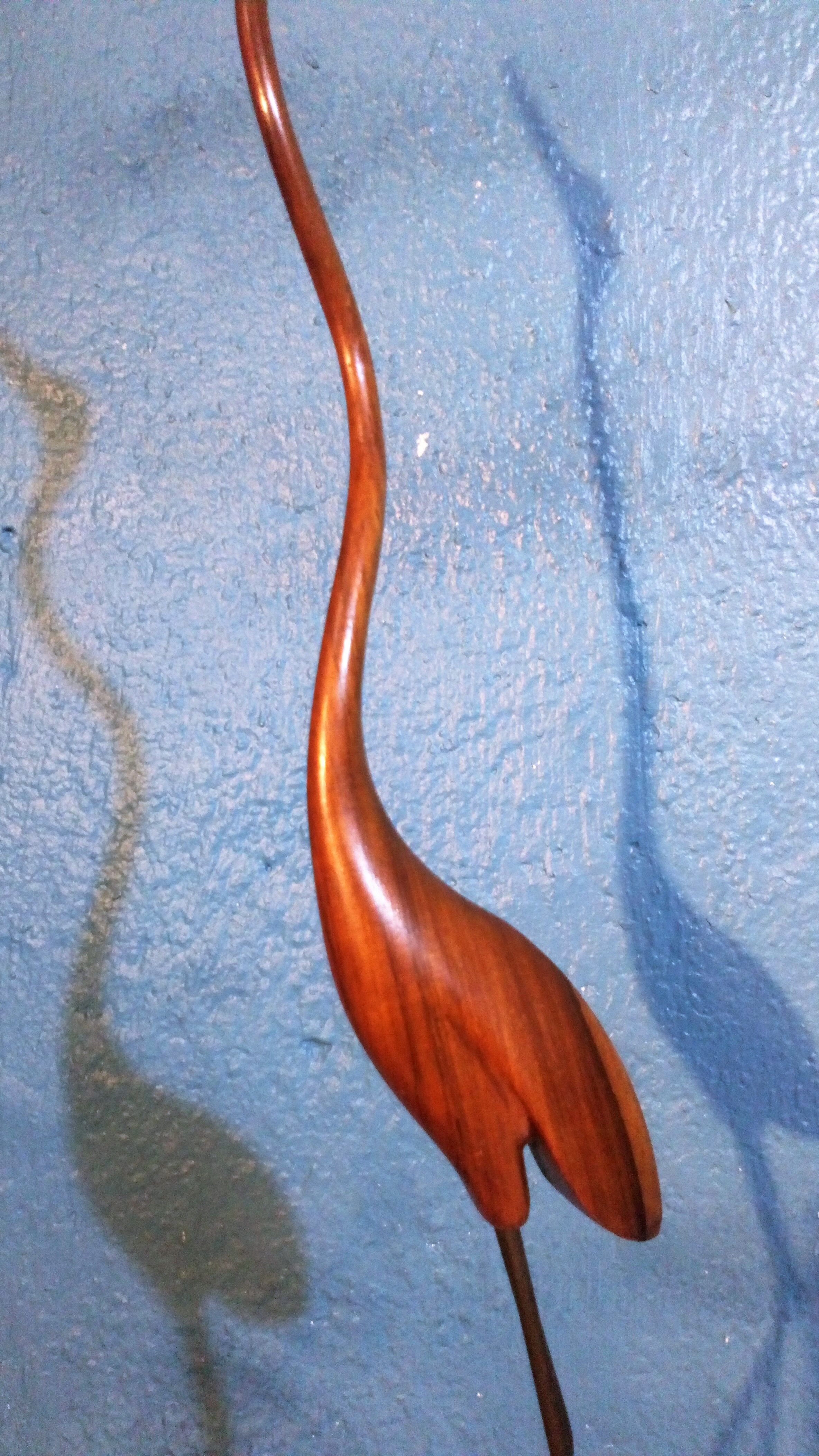 Rosewood statuette "Heron" 1960s