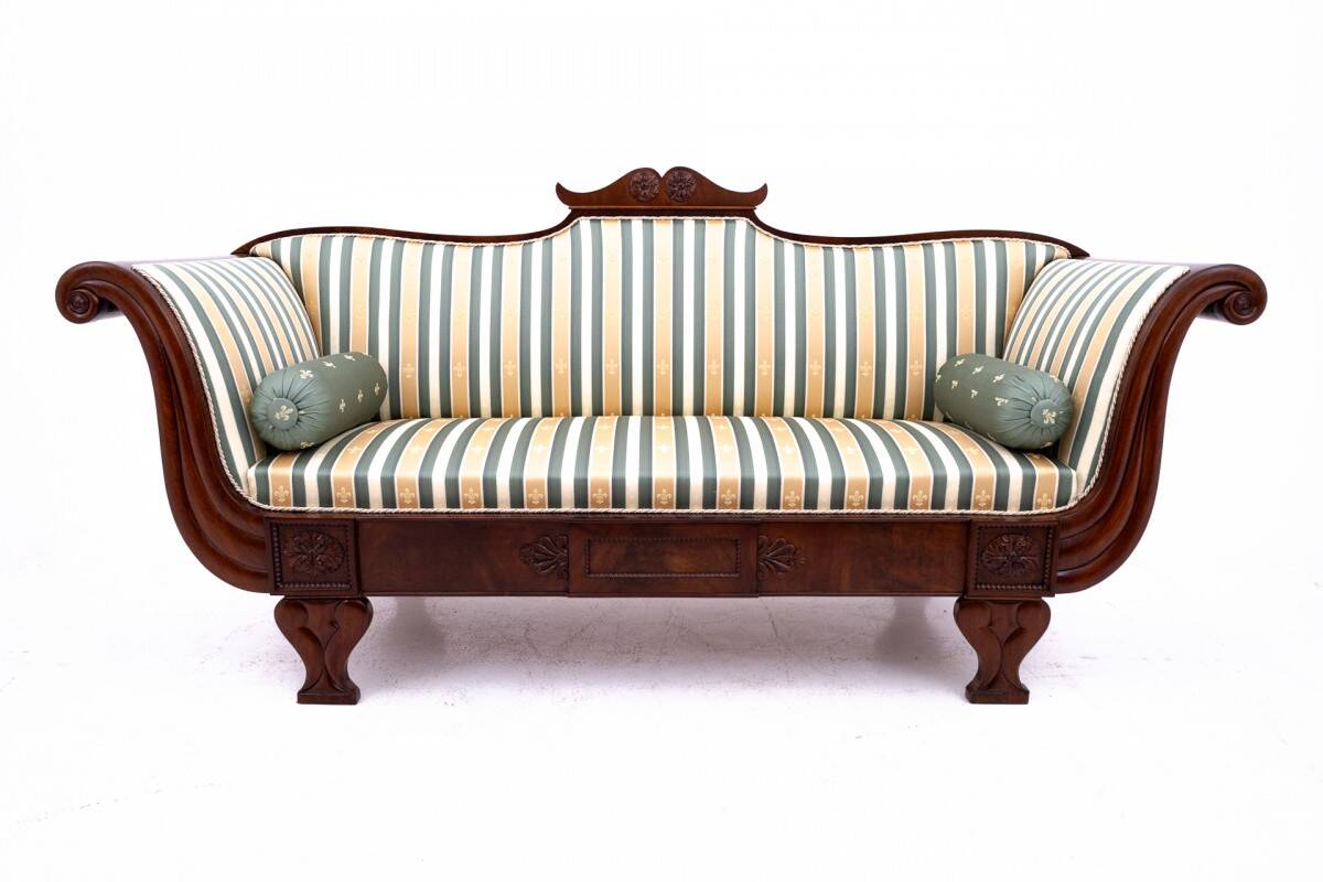 Biedermeier sofa, northern europe, circa 1860. after renovation