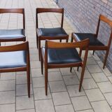 Rosewood Astrid Dining Chairs by Oswald Vermaercke for V-Form, 1962, Set of 5