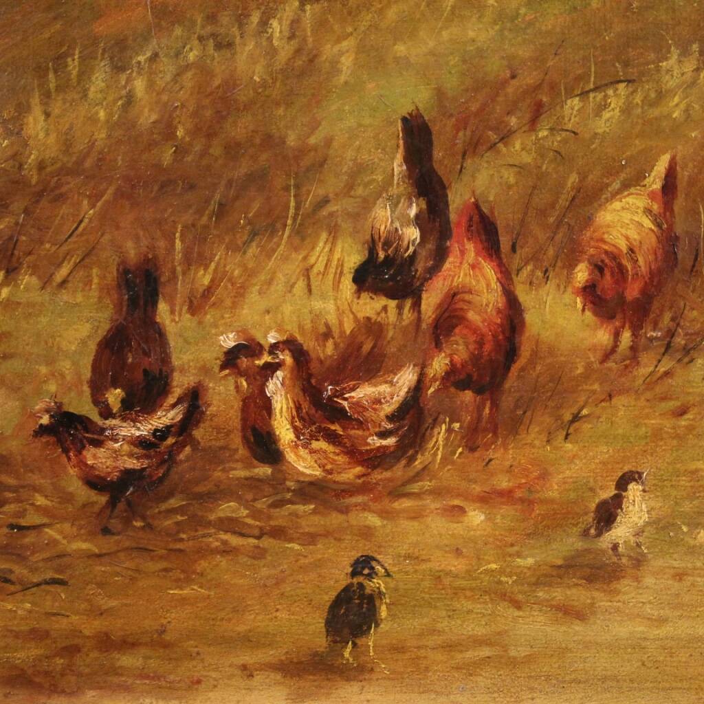 Paysage bucolique peinture italienne du 20e siècle