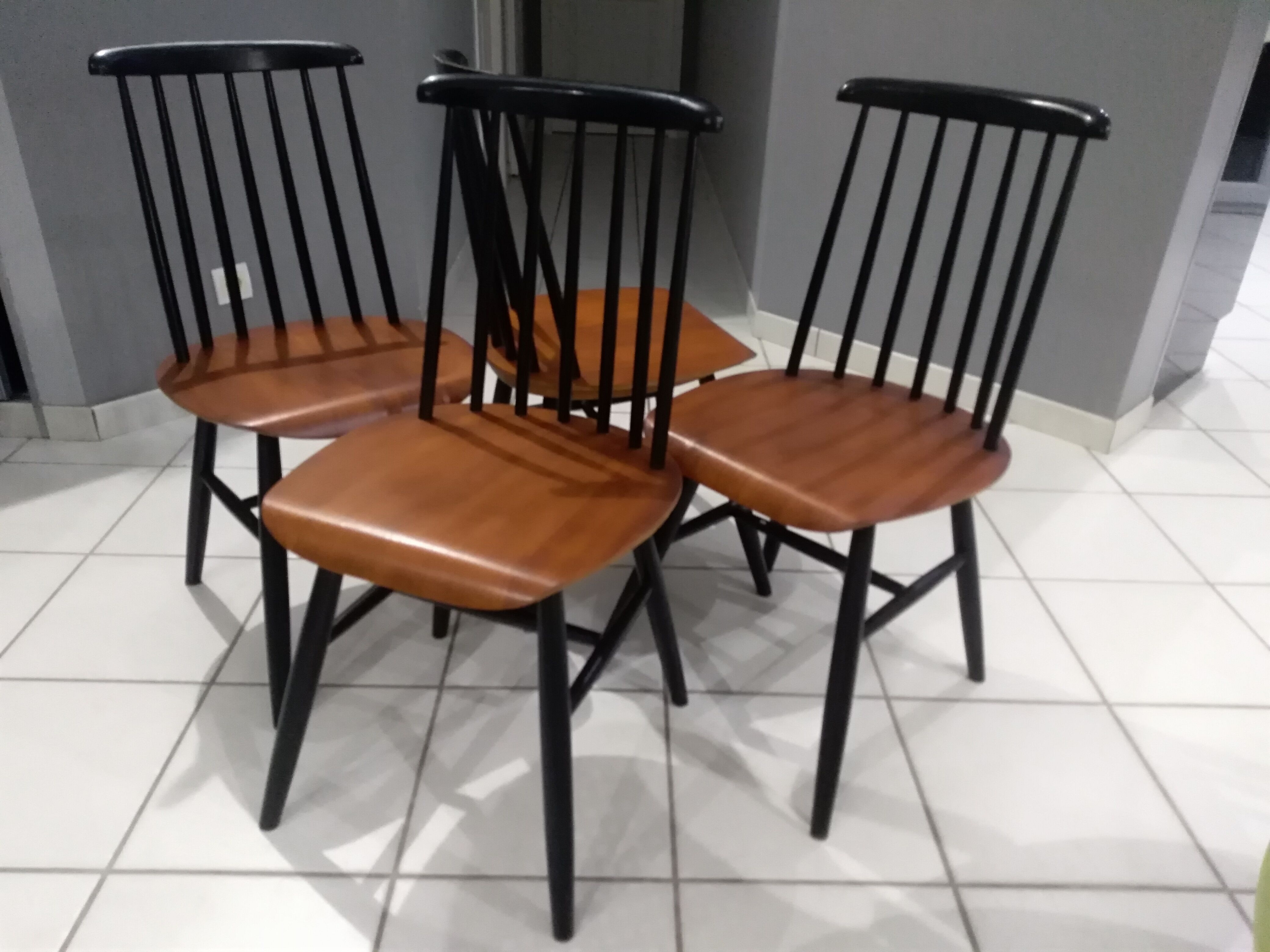 Set of 4 Fanett chairs by IImari Tapiovaara 1960
