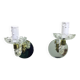 Pair of glass and mirror sconces