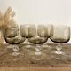 Set of 6 smoked glasses luminarc france