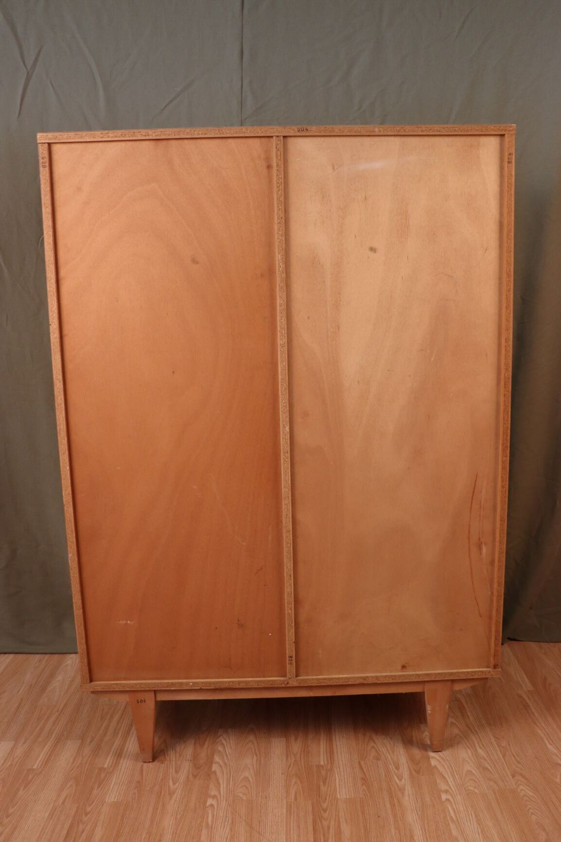 Wood and rattan cabinet