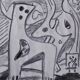 Original abstract drawings by KLAAS BOONSTRA