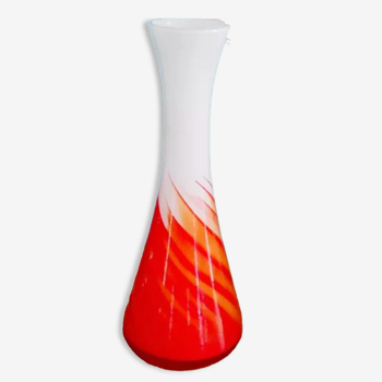 Orange opaline vase