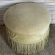 Pouf vintage en velours vert pâle, années 50