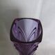 Violet mauve cut crystal soliflore vase, Cristal d’Arques