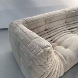 Beige Amrest Togo Sofa attributed to Michel Ducaroy for Ligne Roset, 1970s.