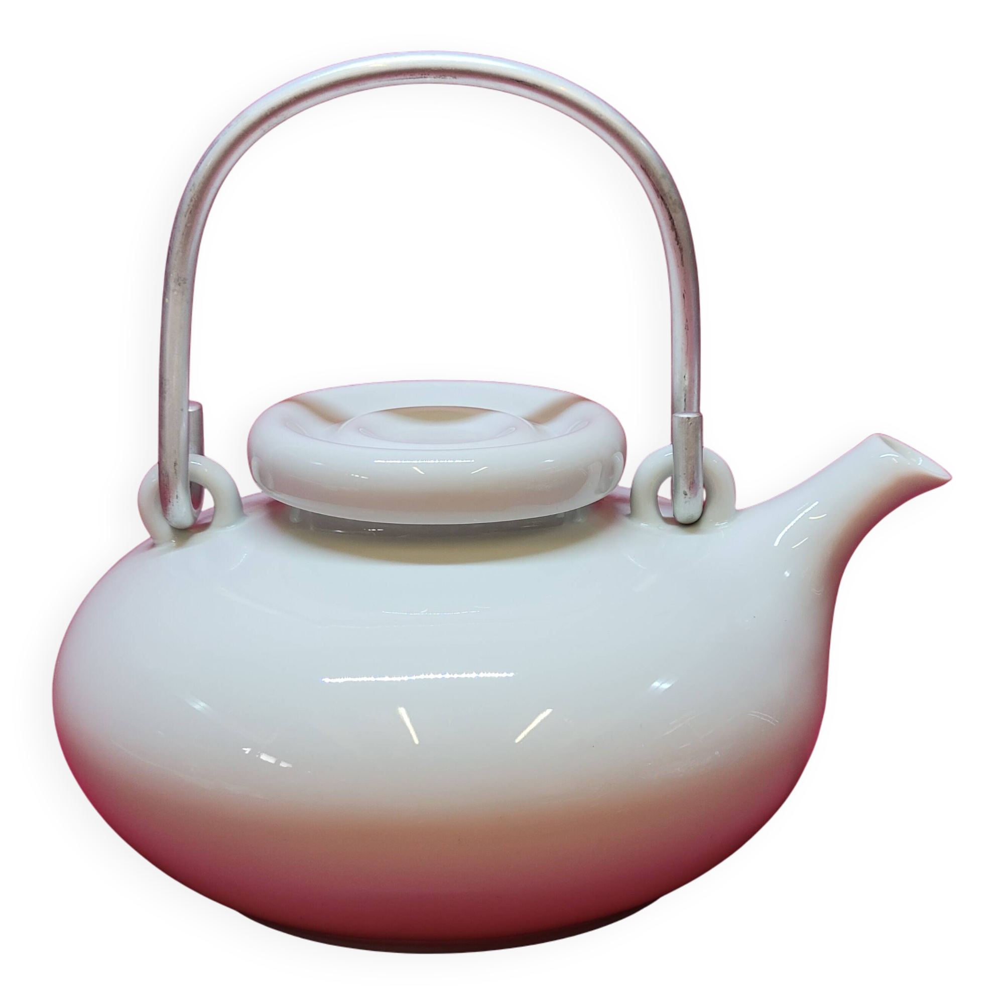 Théière en porcelaine blanche Carl Gustaf Jahnsson