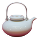 Large white porcelain teapot by Carl Gustaf Jahnsson