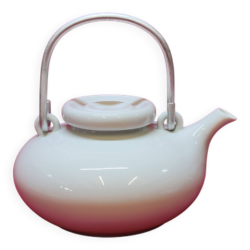 Large white porcelain teapot by Carl Gustaf Jahnsson