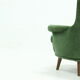 Vintage Green Velour Armchair 1950s