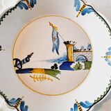 Decorative commemorative plate of the French Revolution 19th century Nevers