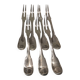 7 silver-plated metal snail forks by Christofle Vendôme
