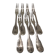 7 silver-plated metal snail forks by Christofle Vendôme