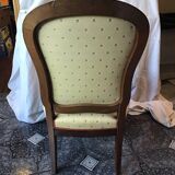 Fauteuil XIXE style Louis Philippe à dossier violine