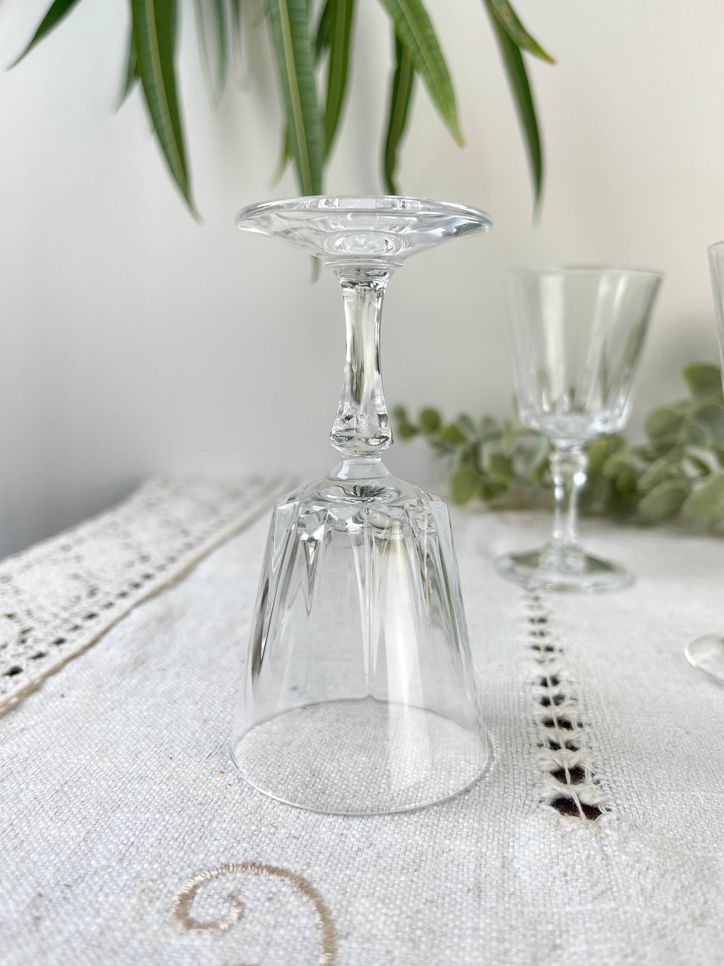 6 Vintage Cristal D'Arques Versailles Liqueur Glasses