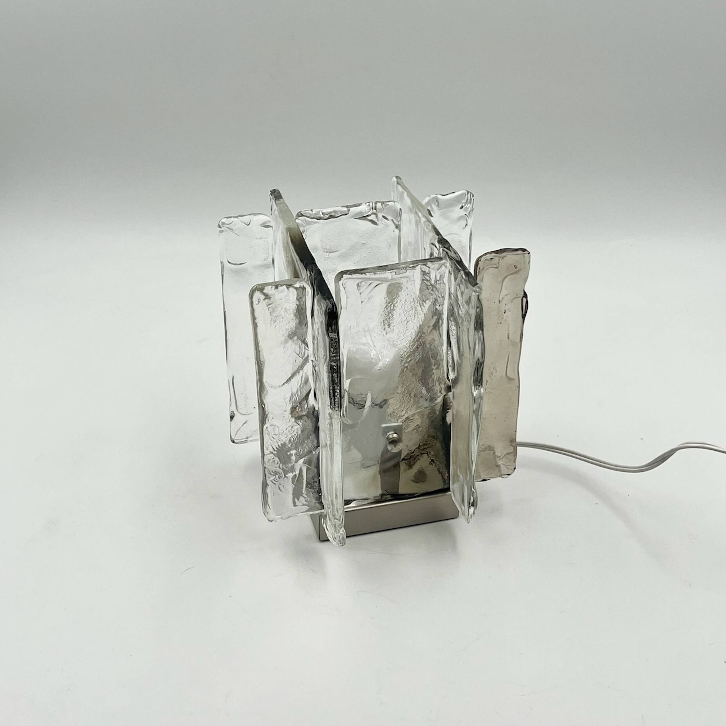 Vintage Murano Table Lamp by Carlo Nason for Mazzega, 1970s