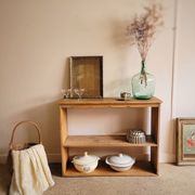 Wooden wall shelf