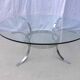 Table de salon verre et chrome
