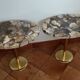 Set of 2 aragonite side tables – Unique pieces from Madagascar