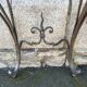 Wrought iron console, marble, 20th century