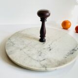 Plateau à fromage marbre et bois vintage