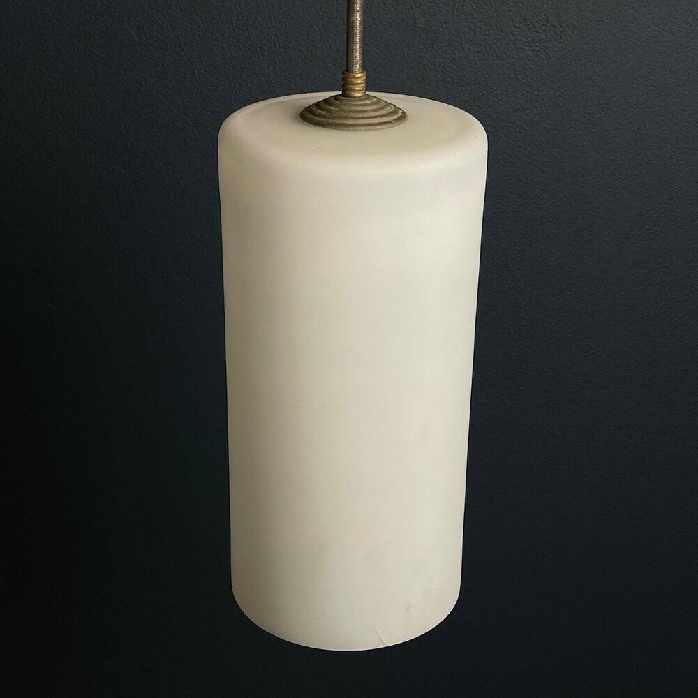 Mid-century opaline glass pendant, Italy, 1960s