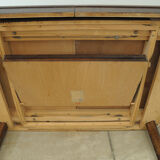 Fully renovated walnut folding dining table by Setona, 1950s