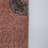 Vintage Turkish rug from Oushak, hand-woven 87x382 cm