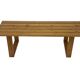 Vintage Scandinavian modern pinewood slatted bench from the 1960's