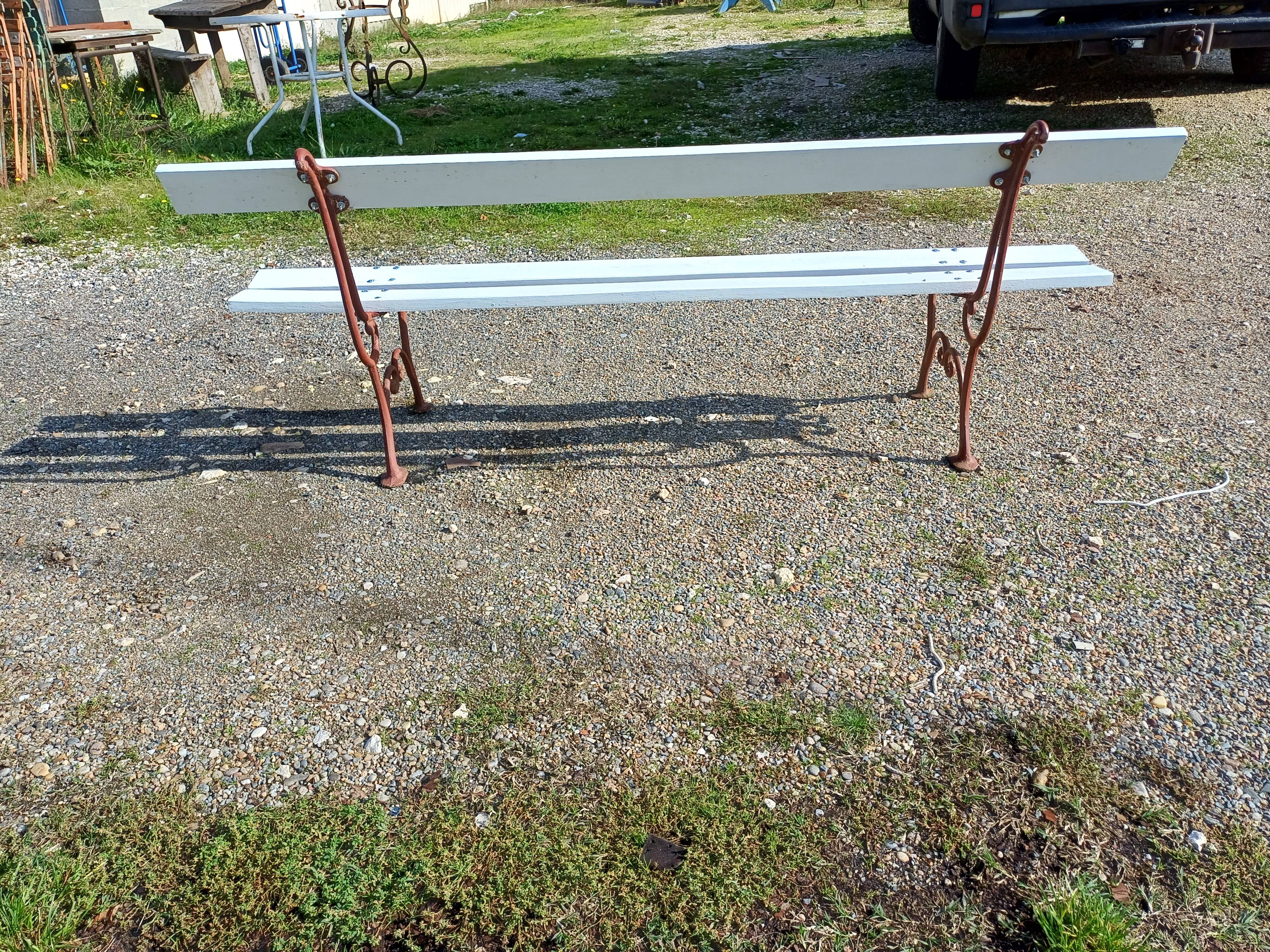 Cast iron and wood garden bench, 1900