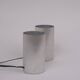 70s brushed aluminum lamps