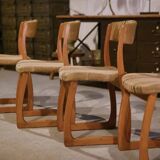 Set of 6 vintage 1960s 'Sleigh' chairs