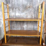 Old modular wall shelf tomado light wood vintage